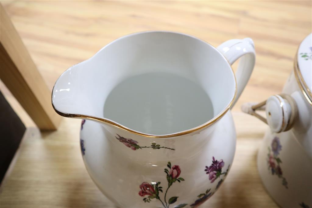A Bisto earthenware six piece dressing set, pail 25cm excl. swing handle